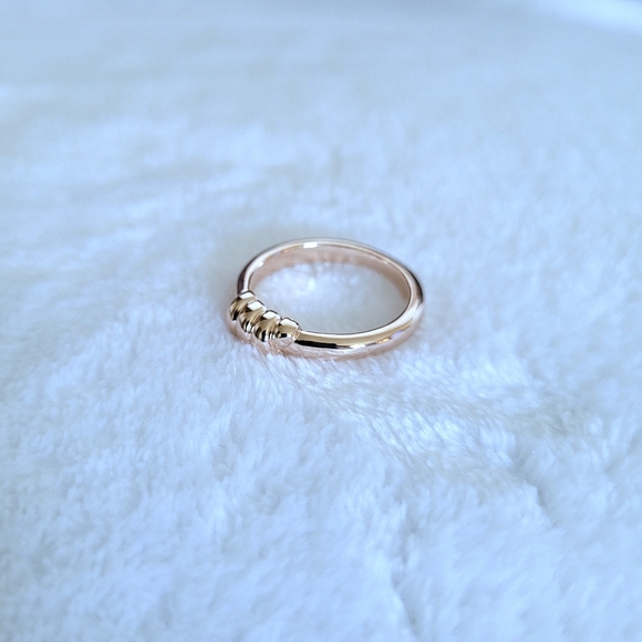 Bronzallure Rope Textured Front Rose🌹 Gold💛  Ring💍 - Picture 4 of 15